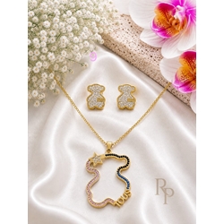 Conjunto collar multicolor y pendientes Tous - Imagen 2