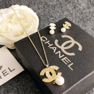Conjunto collar y pendientes Chanel - Imagen 1