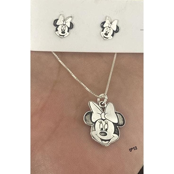 Conjunto collar y pendientes plata primera ley Minnie Mousse - Imagen 1