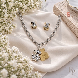 Conjunto collar y pendientes Tous  acero - Imagen 1