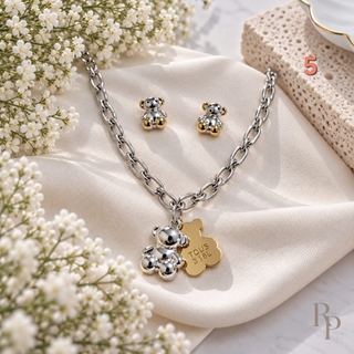 Conjunto collar y pendientes Tous  acero - Imagen 1