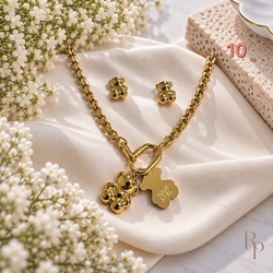 Conjunto collar y pendientes Tous acero - Imagen 2