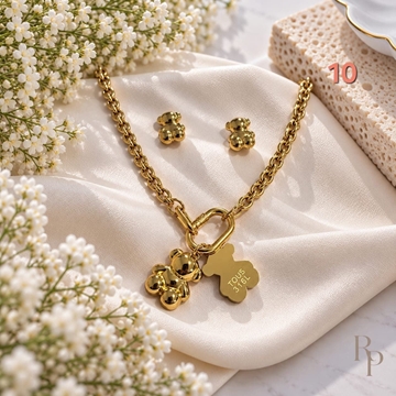 Conjunto collar y pendientes Tous  acero - Imagen 2