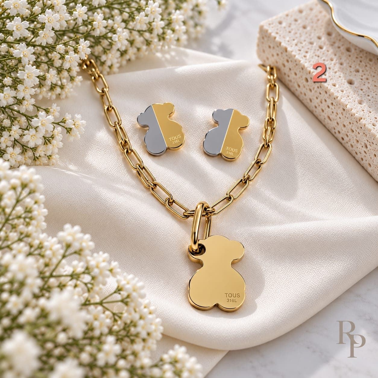 Conjunto collar y pendientes Tous  acero - Imagen 5
