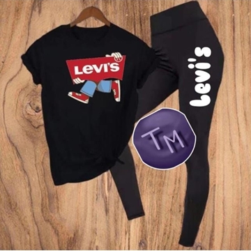 Conjunto de camiseta y leggins Levis - Imagen 2