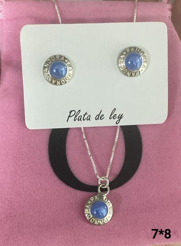 Conjunto de colgante y pendientes Pandora a juego - Imagen 1