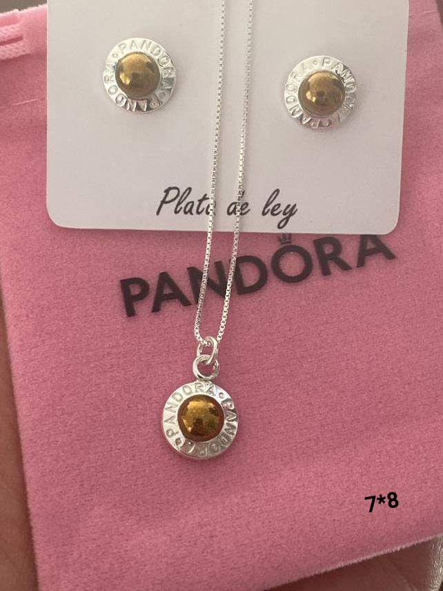 Conjunto de colgante y pendientes Pandora a juego - Imagen 2