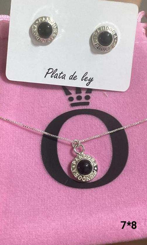 Conjunto de colgante y pendientes Pandora a juego - Imagen 3