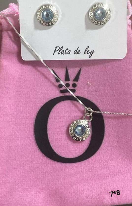 Conjunto de colgante y pendientes Pandora a juego - Imagen 5