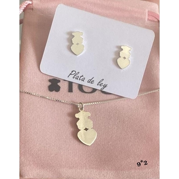 Conjunto de colgante y pendientes Tous corazón - Imagen 1