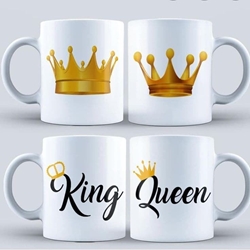 Conjunto de tazas san Valentín rey y reina - Imagen 1