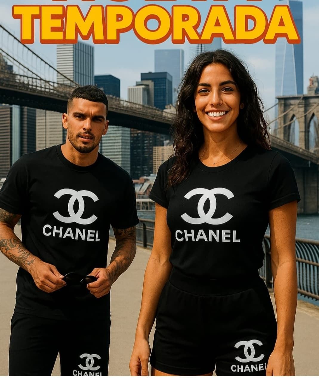 Conjunto de verano Chanel de hombre y mujer - Imagen 1