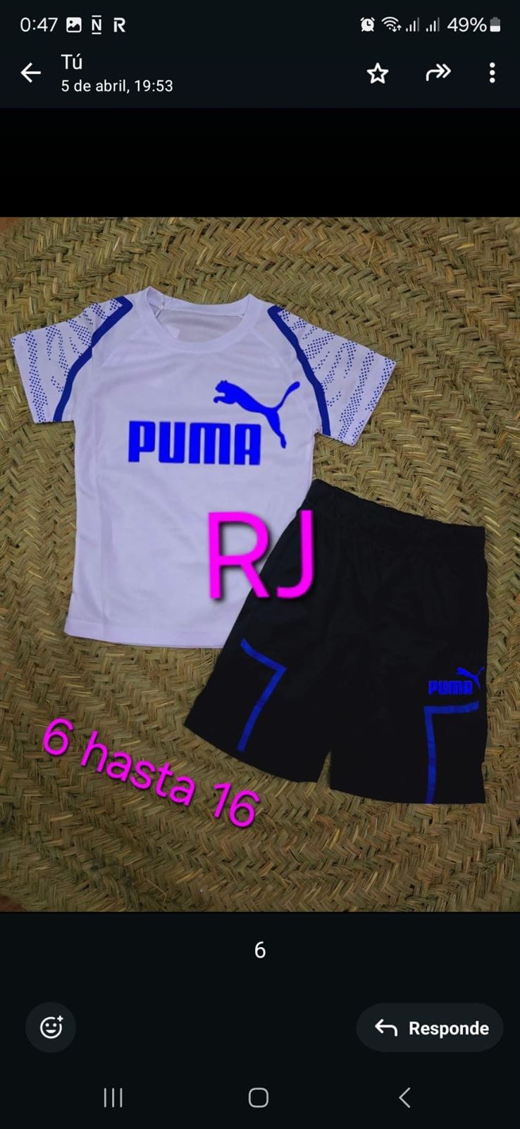 Conjunto de verano de Puma niños - Imagen 1
