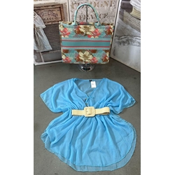 Conjunto de vestido de playa y bolso - Imagen 1