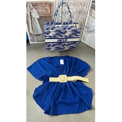 Conjunto de vestido de playa y bolso - Imagen 2