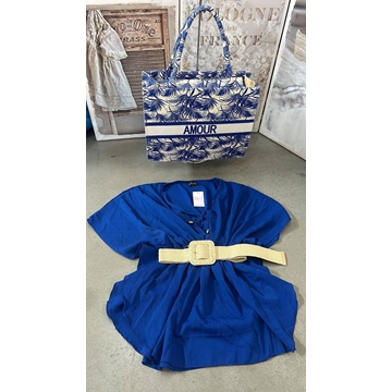 Conjunto de vestido de playa y bolso - Imagen 2