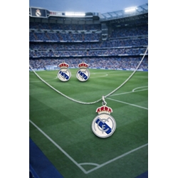 Conjunto fútbol pendientes y collar Real Madrid - Imagen 1