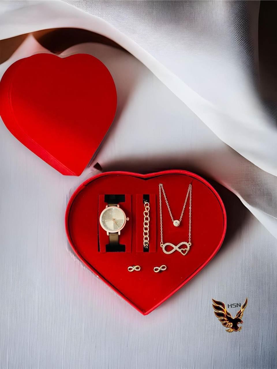 Conjunto joyas estuche corazón - Imagen 1