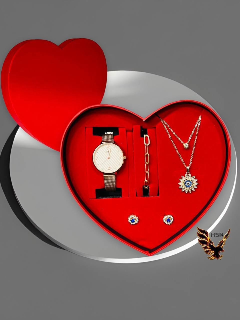 Conjunto joyas estuche corazón - Imagen 2