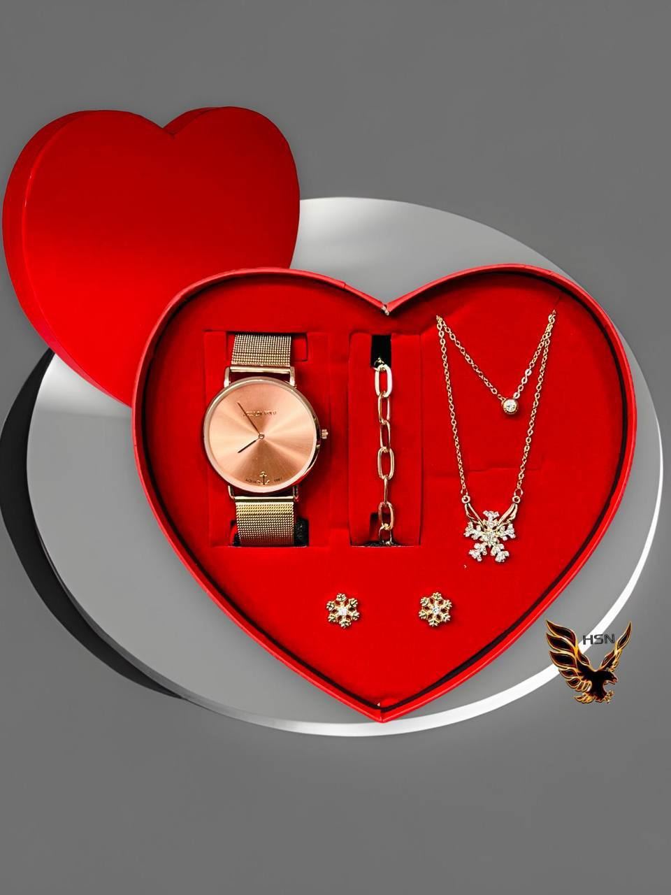 Conjunto joyas estuche corazón - Imagen 3