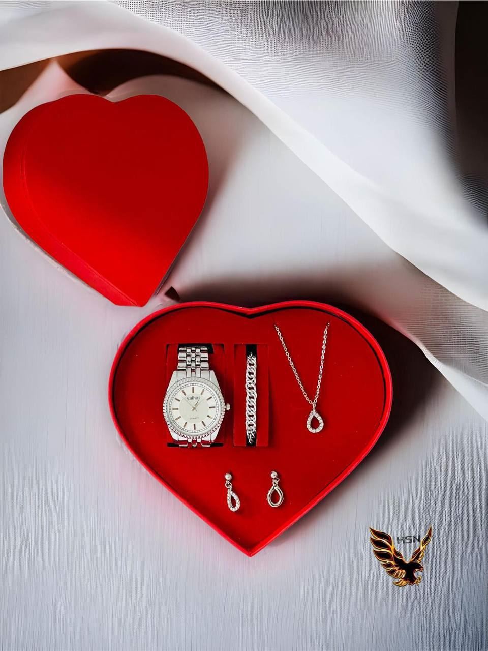 Conjunto joyas estuche corazón - Imagen 4