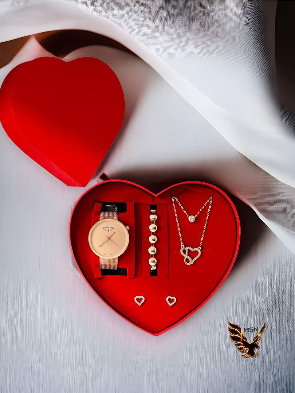 Conjunto joyas estuche corazón - Imagen 5