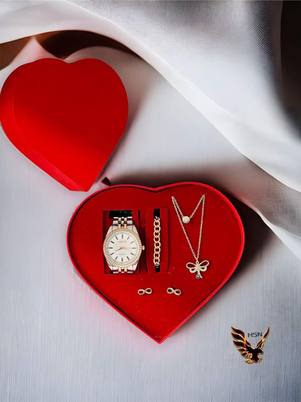 Conjunto joyas estuche corazón - Imagen 6