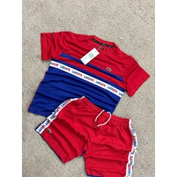Conjunto Lacoste bicolor rojo y azul - Imagen 2