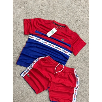 Conjunto Lacoste bicolor rojo y azul - Imagen 2