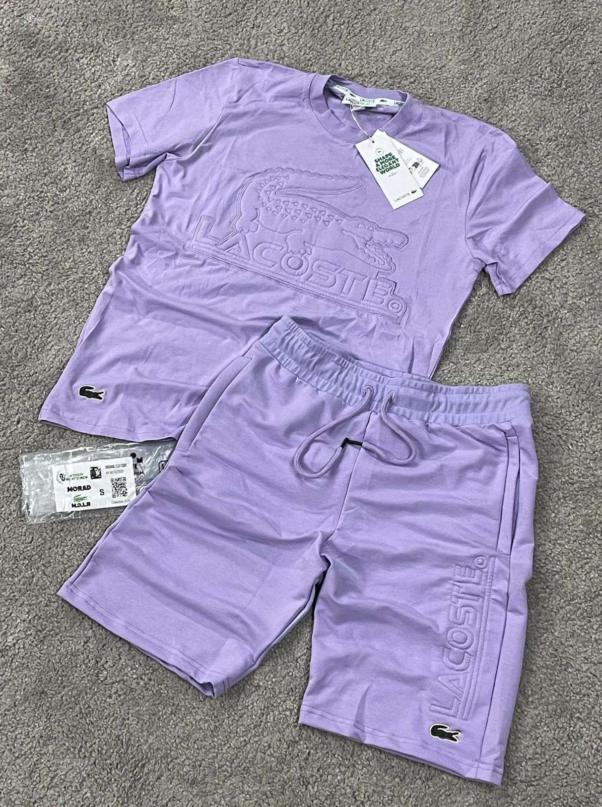 Conjunto Lacoste relieve Lila - Imagen 2