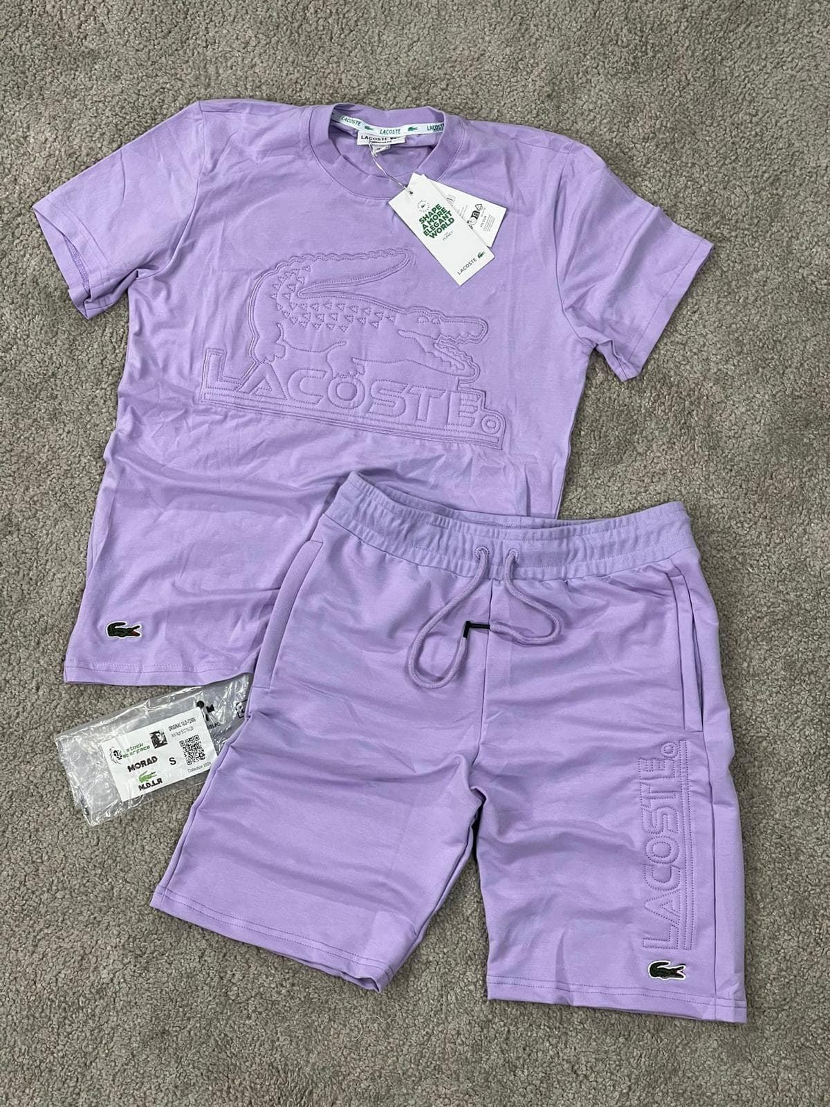 Conjunto Lacoste relieve Lila - Imagen 3
