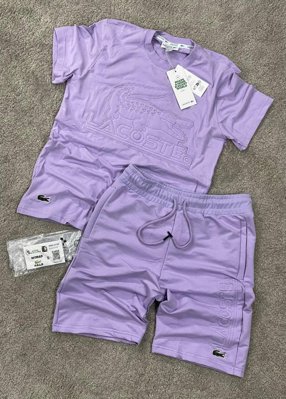 Conjunto Lacoste relieve Lila - Imagen 4