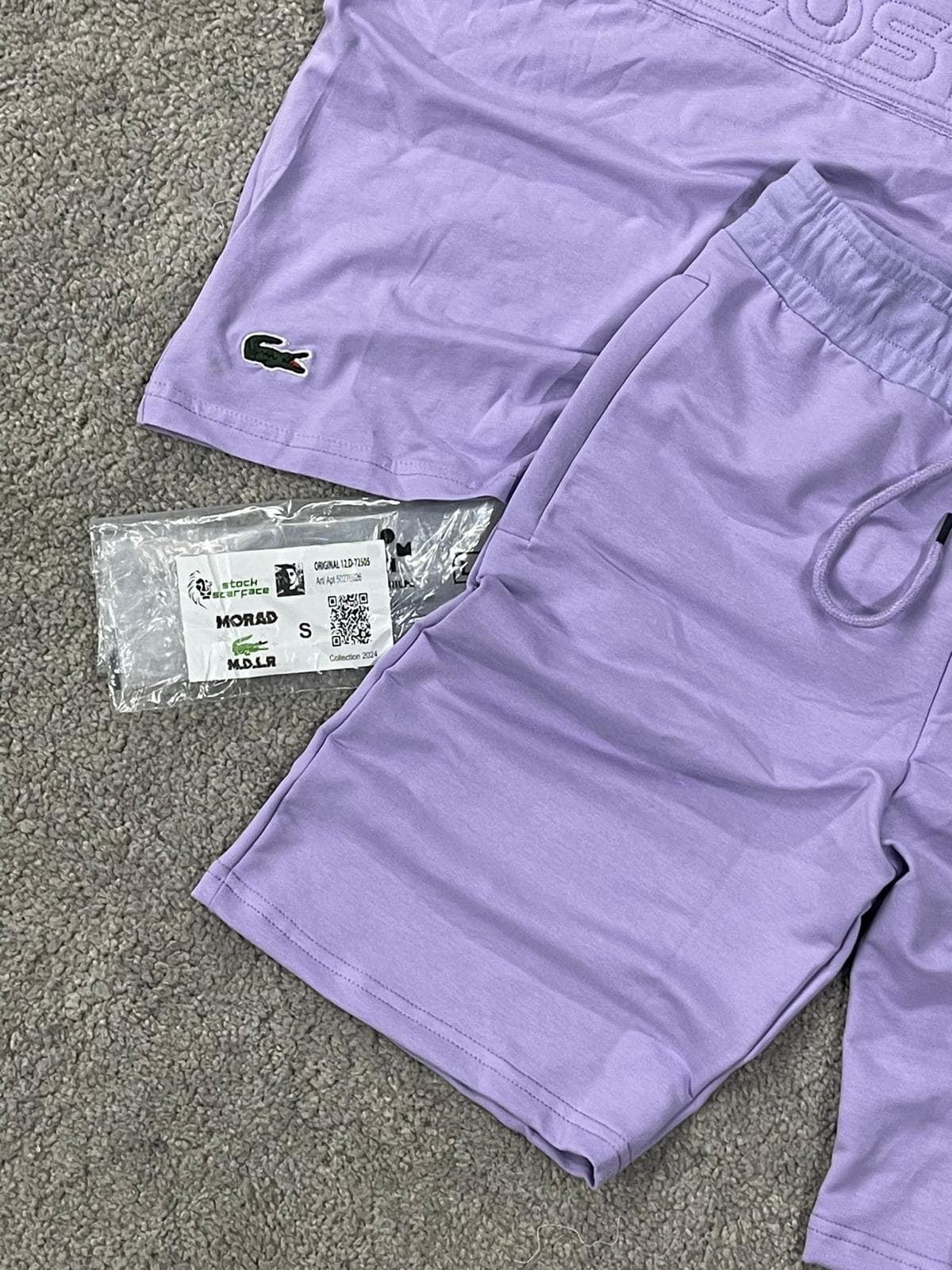 Conjunto Lacoste relieve Lila - Imagen 5