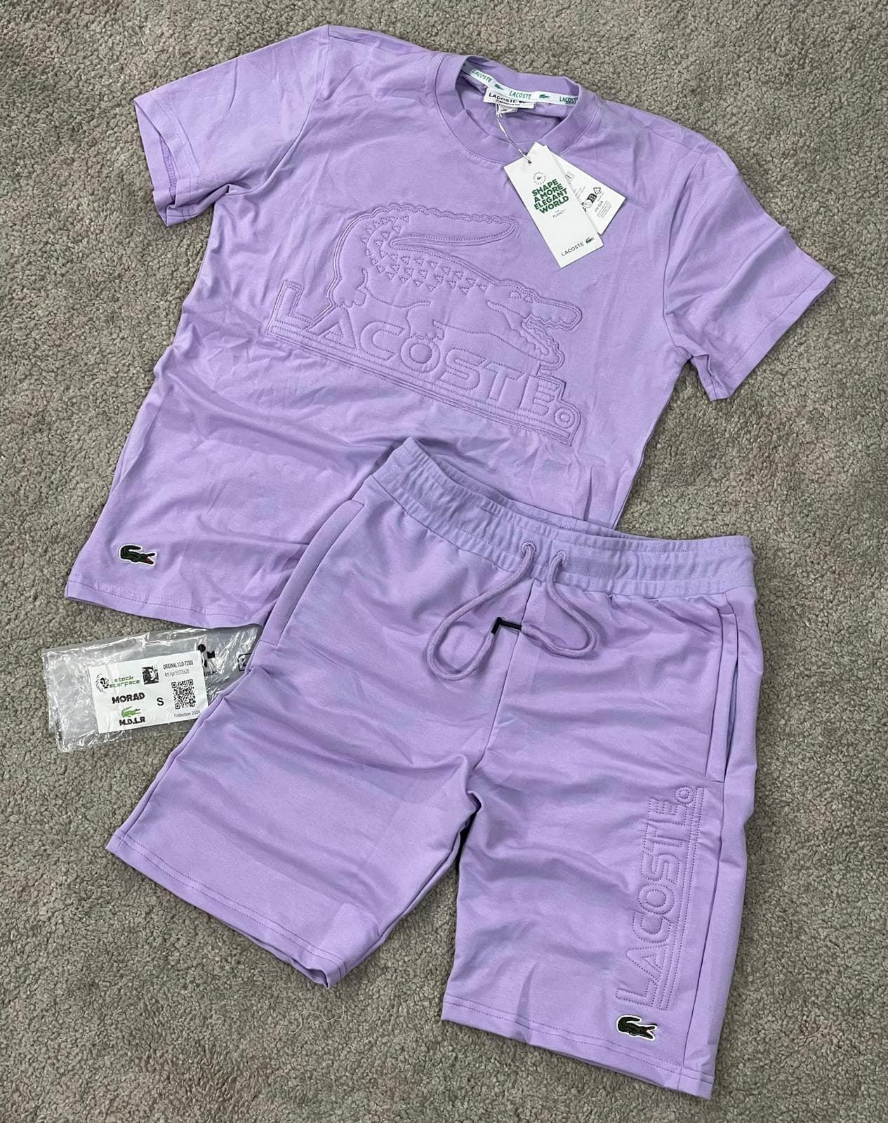 Conjunto Lacoste relieve Lila - Imagen 6