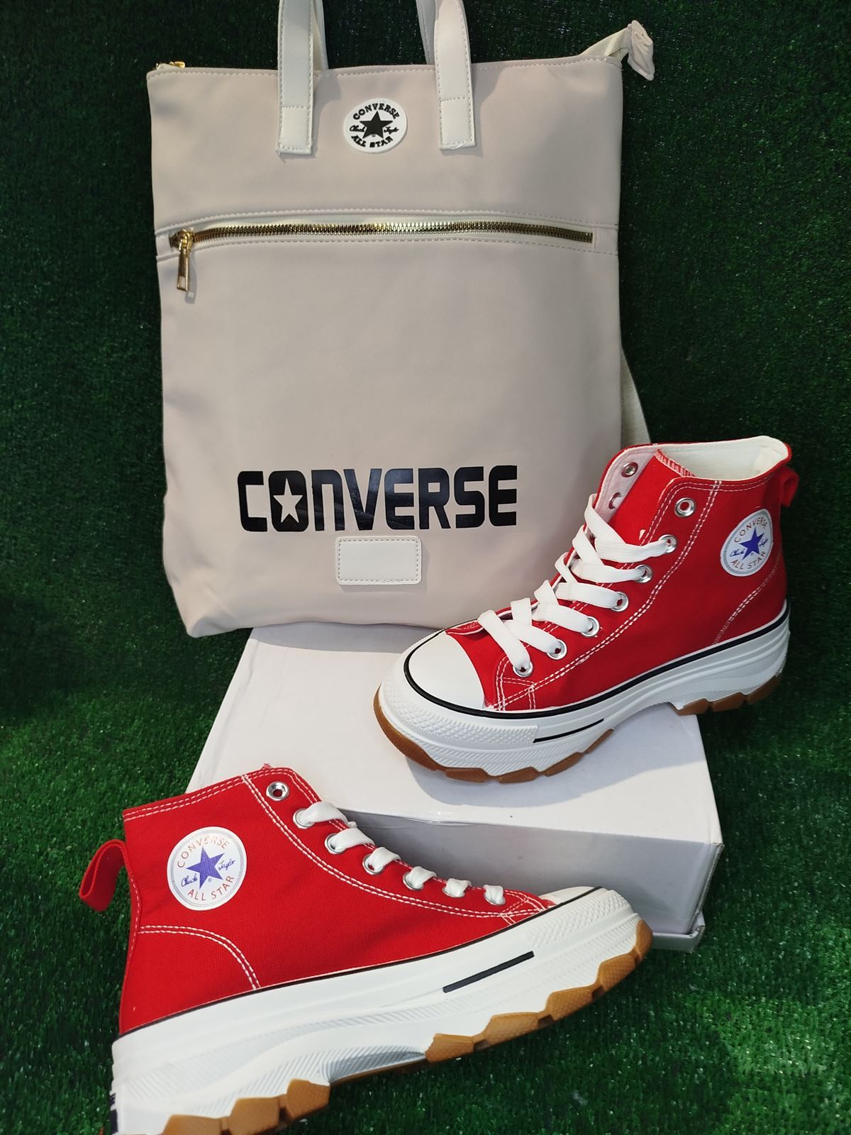 Conjunto mochila y bota Converse run Star Hike roja - Imagen 2