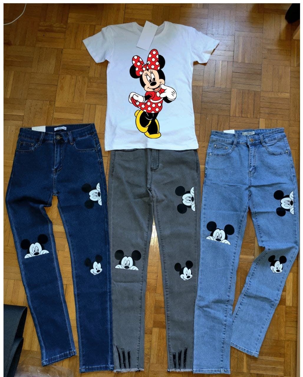 Conjunto pantalones vaqueros y camiseta Minnie - Imagen 1