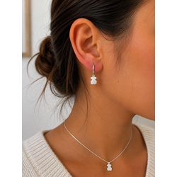 Conjunto pendientes y collar Tous silueta plata de ley - Imagen 2