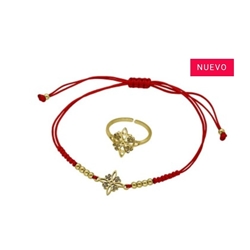 Conjunto pulsera y anillo nudo de brujas acero - Imagen 1