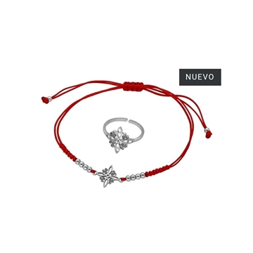 Conjunto pulsera y anillo nudo de brujas acero - Imagen 2