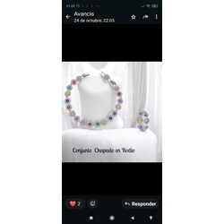 Conjunto pulsera y anillo Rodio - Imagen 1