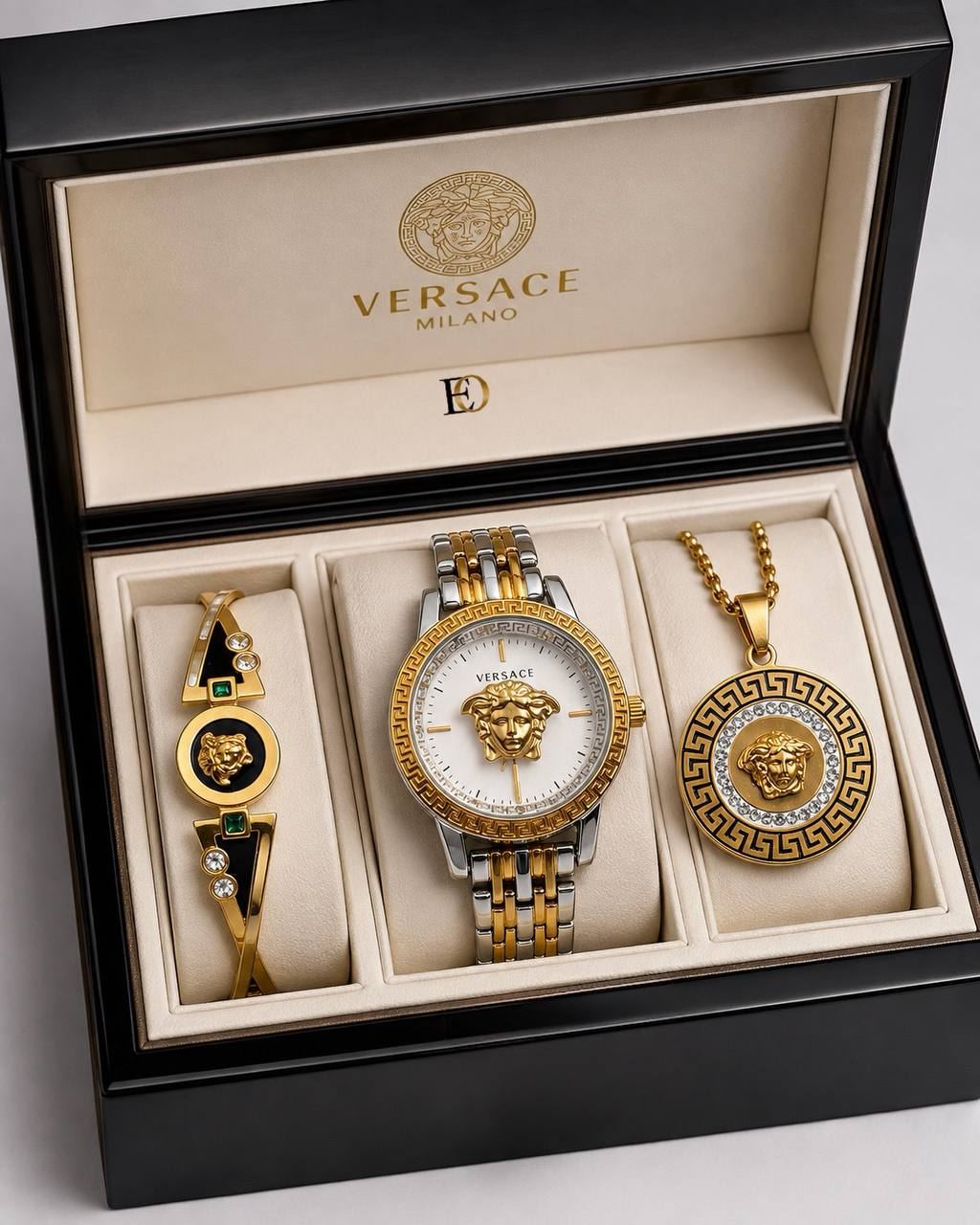 Conjunto reloj pulsera y collar Versace - Imagen 1