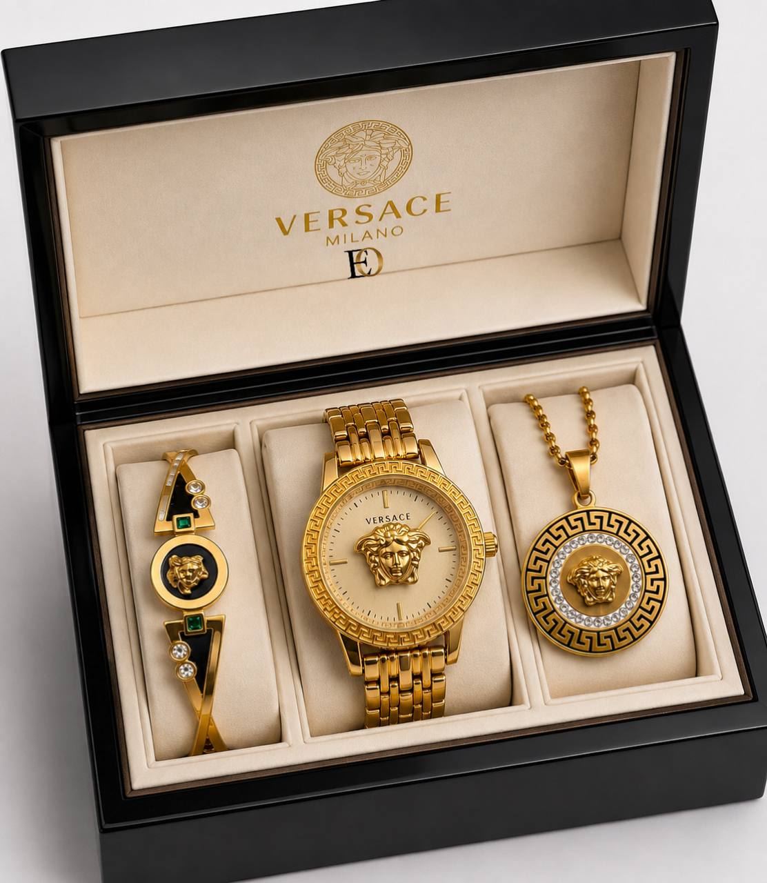 Conjunto reloj pulsera y collar Versace - Imagen 2