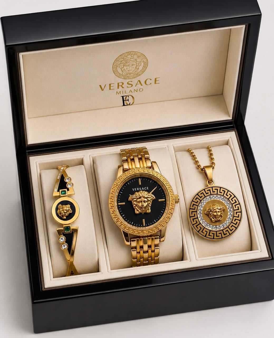 Conjunto reloj pulsera y collar Versace - Imagen 3