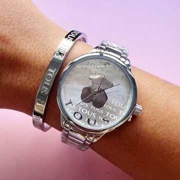 Conjunto reloj redondo de Tous y pulsera a juego - Imagen 1