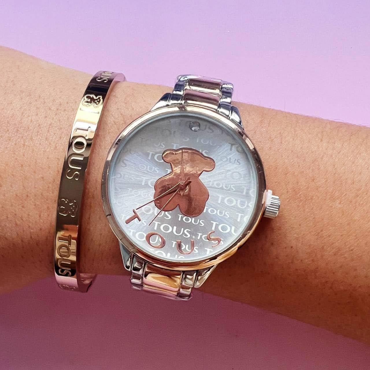 Conjunto reloj redondo de Tous y pulsera a juego - Imagen 3