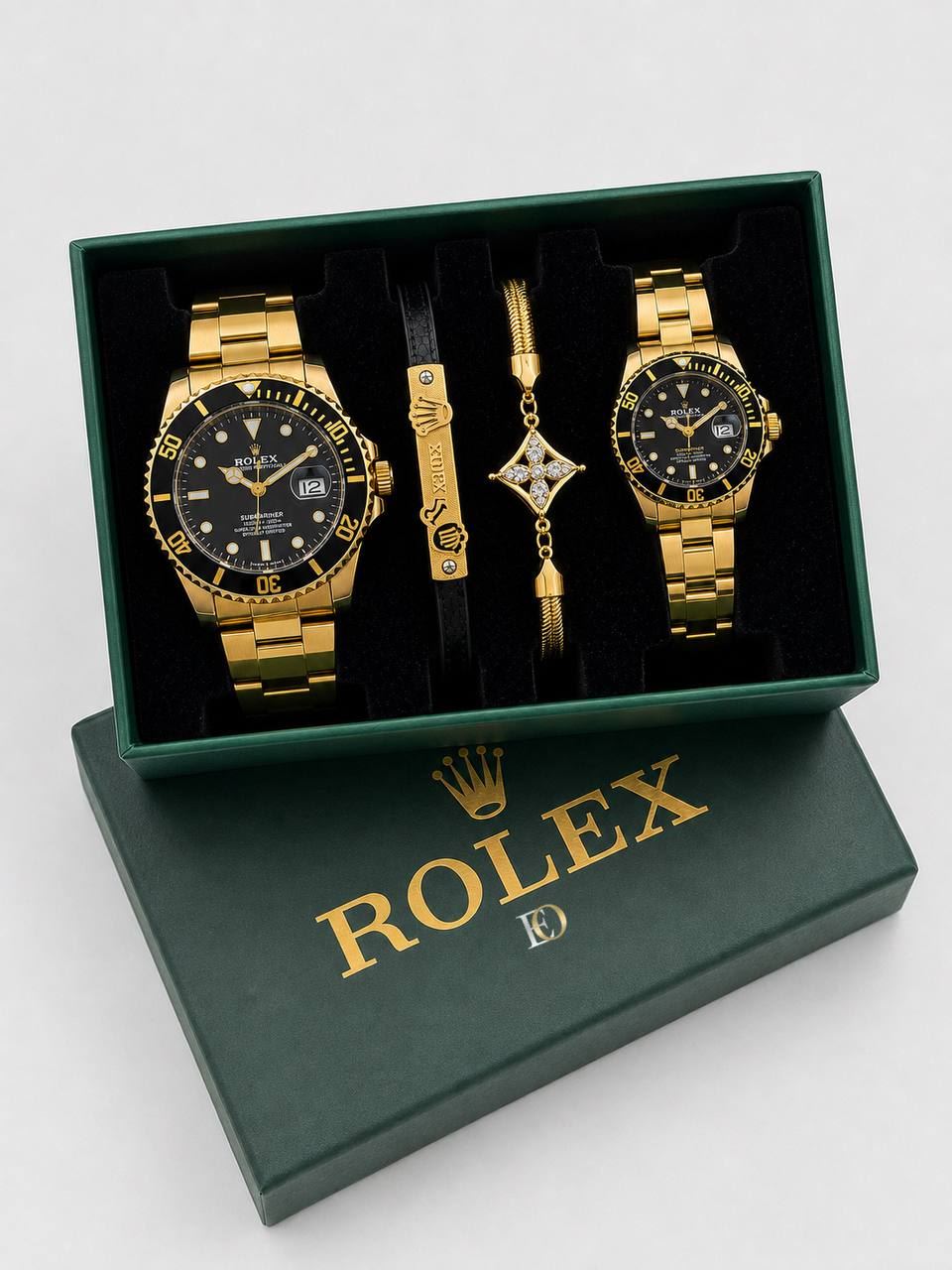 Conjunto reloj Rolex submarine y pulseras a juego - Imagen 1