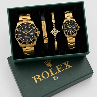 Conjunto reloj Rolex submarine y pulseras a juego - Imagen 1