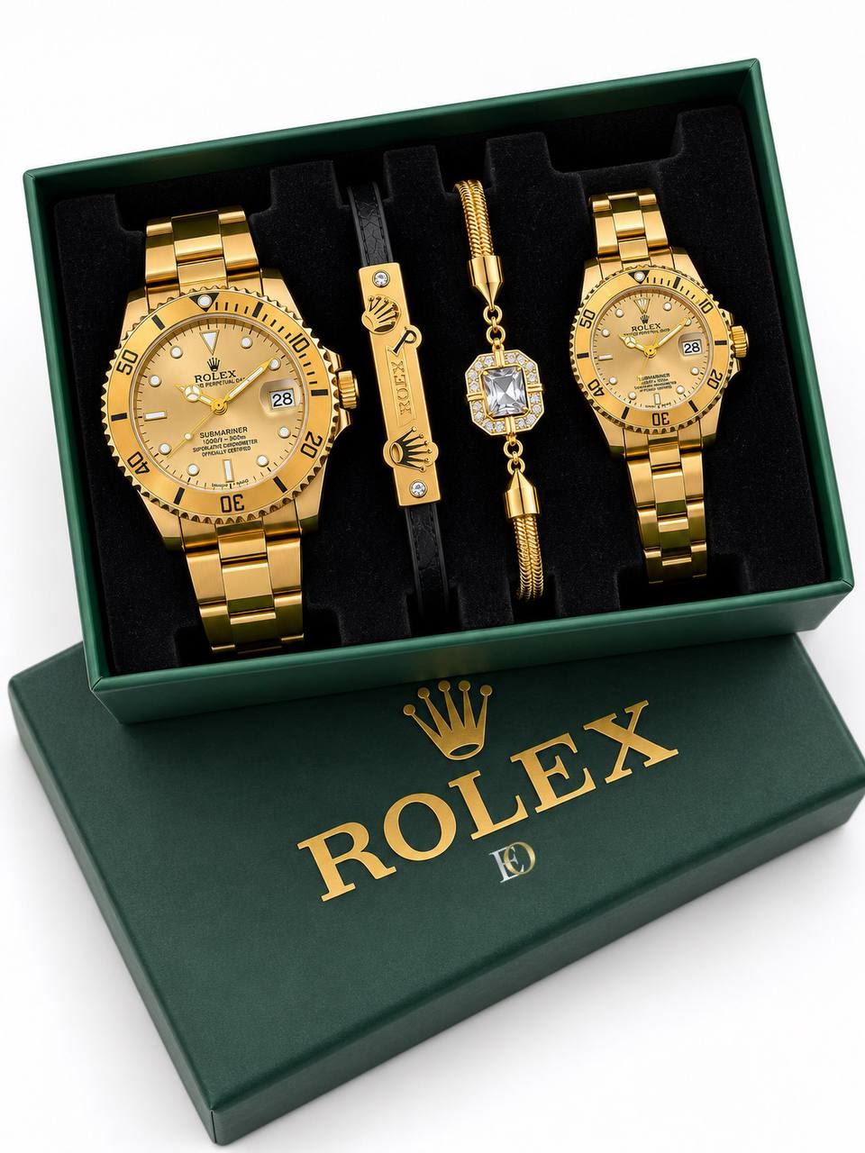 Conjunto reloj Rolex submarine y pulseras a juego - Imagen 3