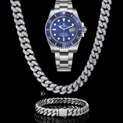 Conjunto reloj Rolex  submariner y cadena hombre - Imagen 1