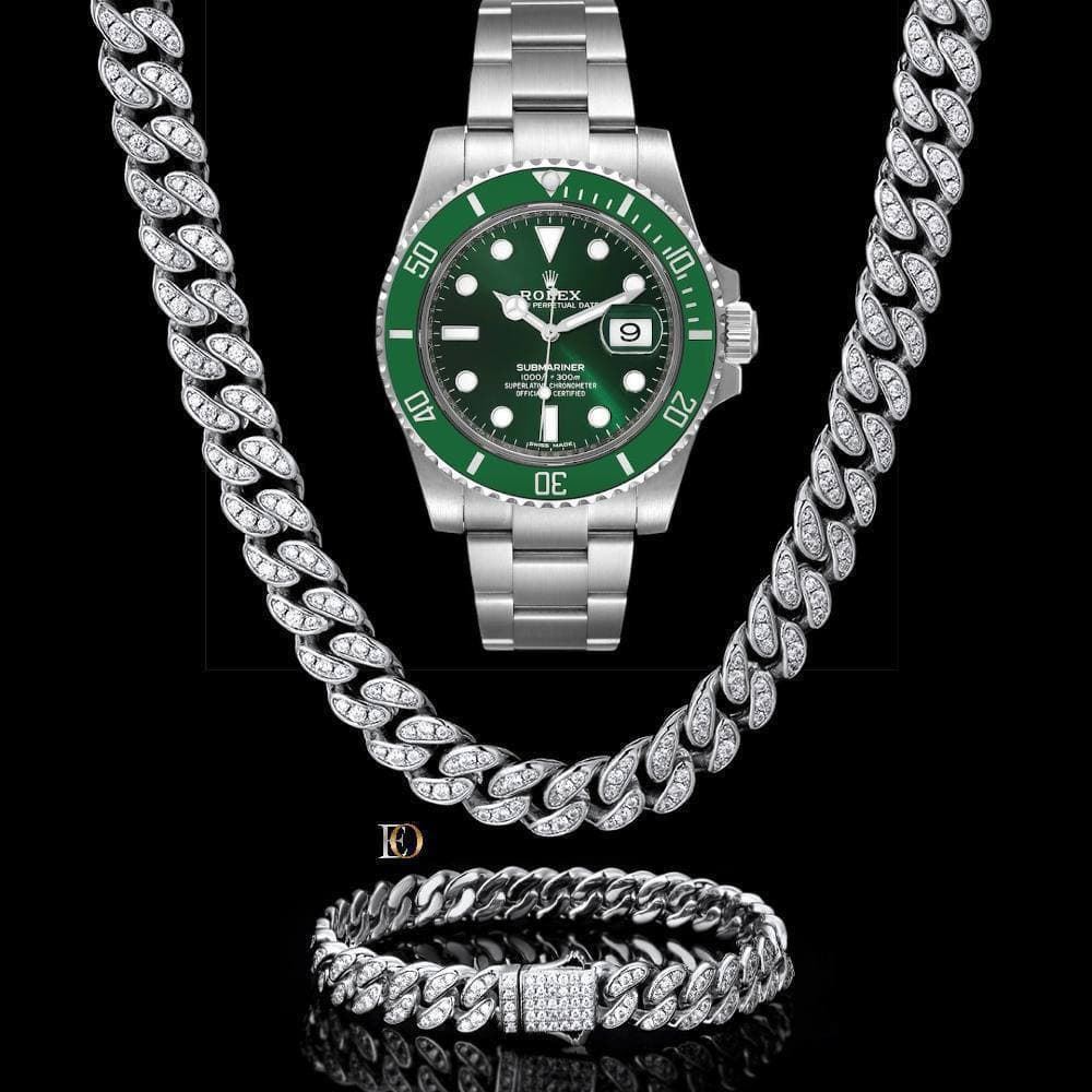 Conjunto reloj Rolex  submariner y cadena hombre - Imagen 2
